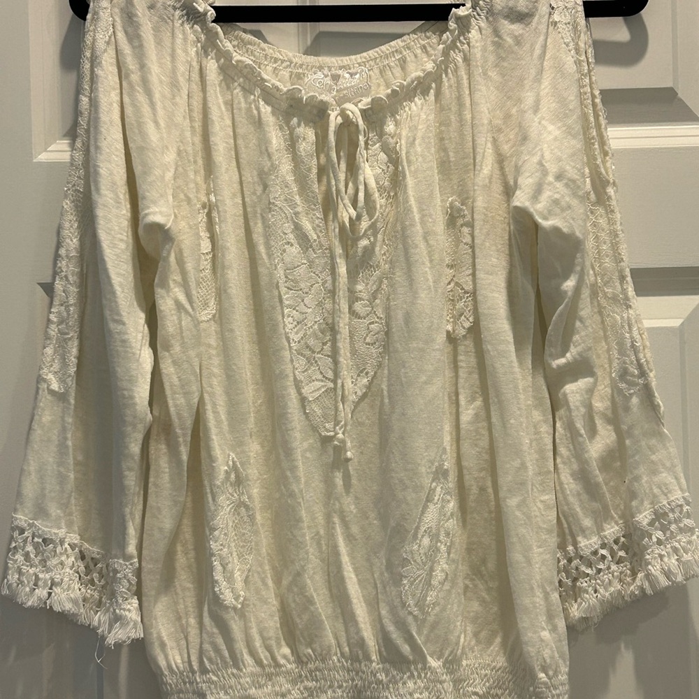 Elegant Cream Women's Top